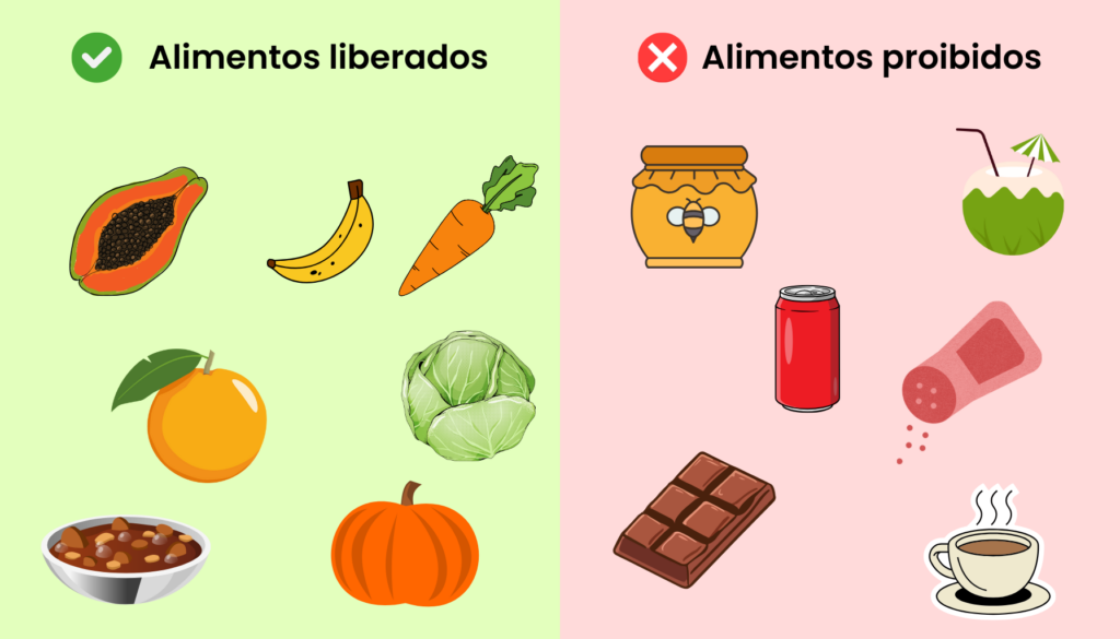 Alimentos liberados e proibidos na introdução alimentar do bebê